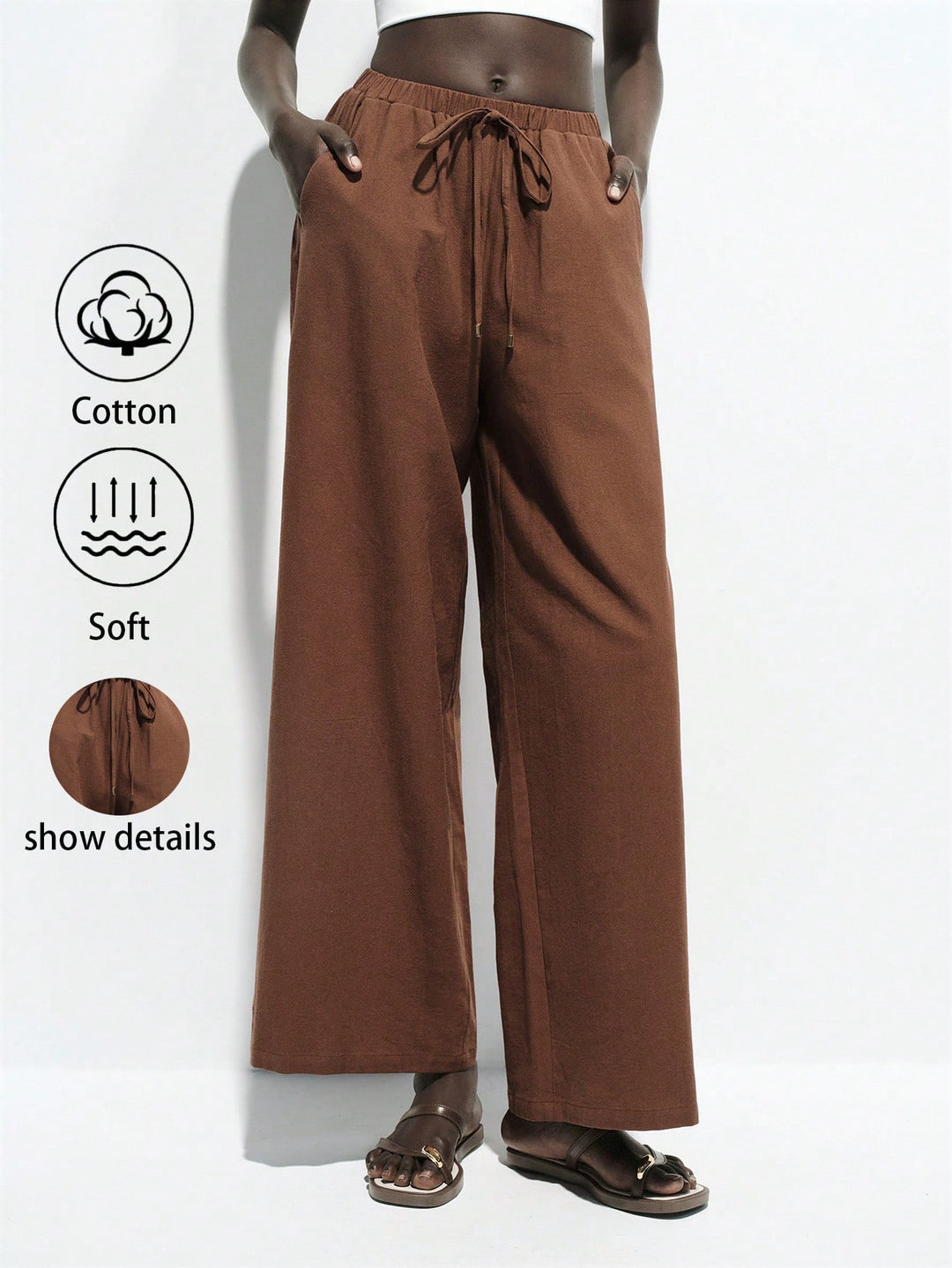 Pantaloni SHEIN, maro