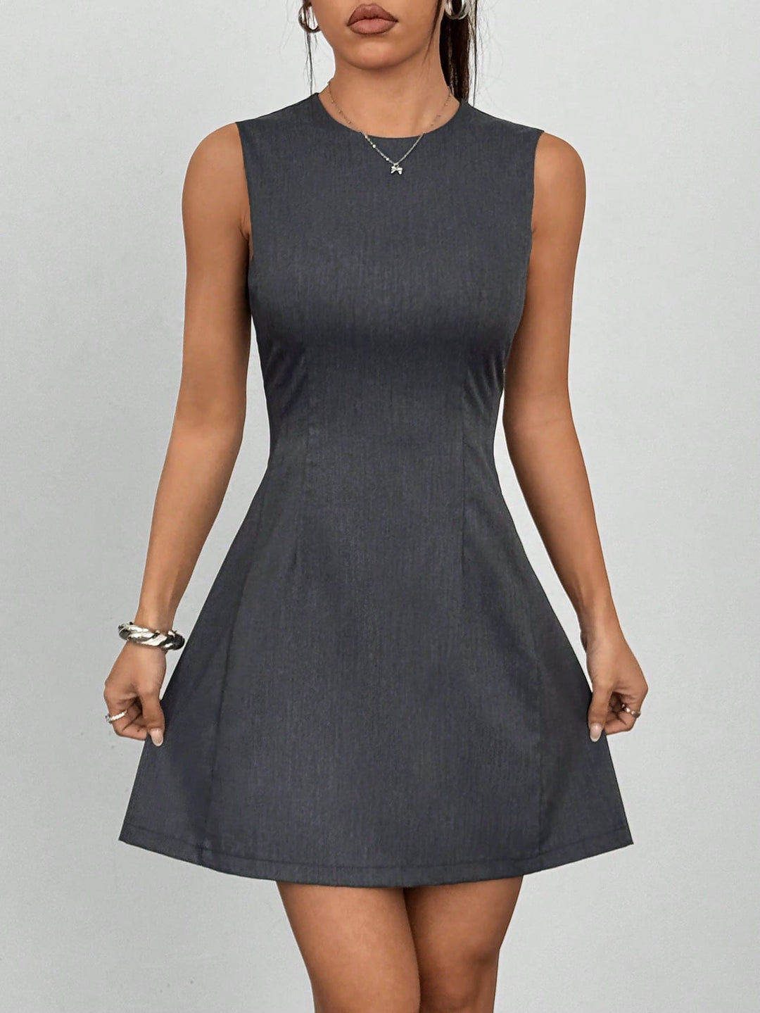 Rochie scurtă SHEIN, gri