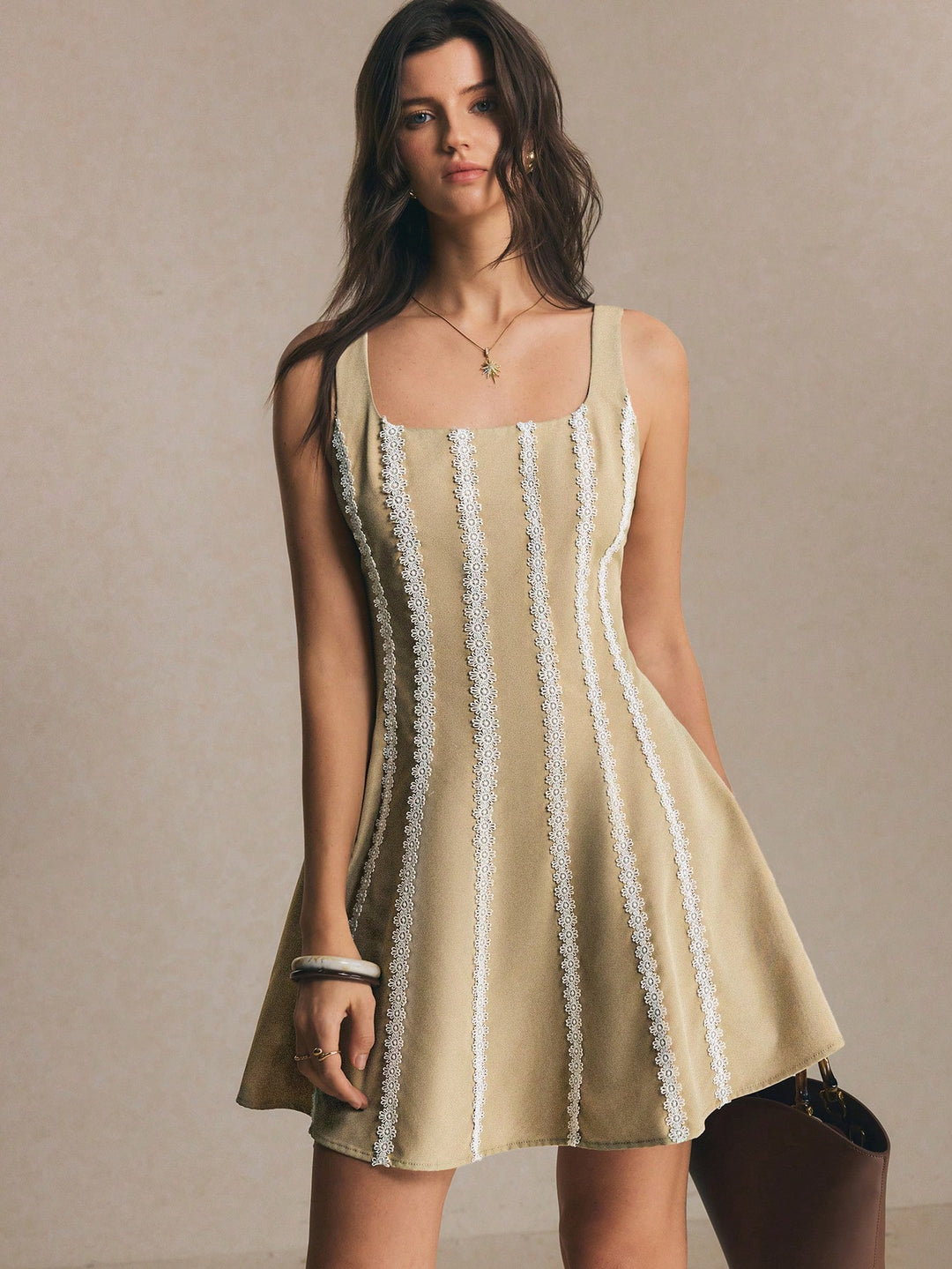 Rochie mini SHEIN, kaki