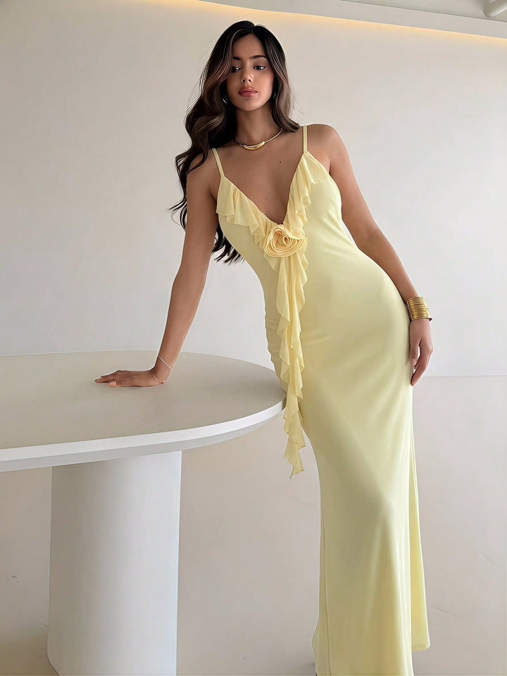 Rochie maxi SHEIN, galben