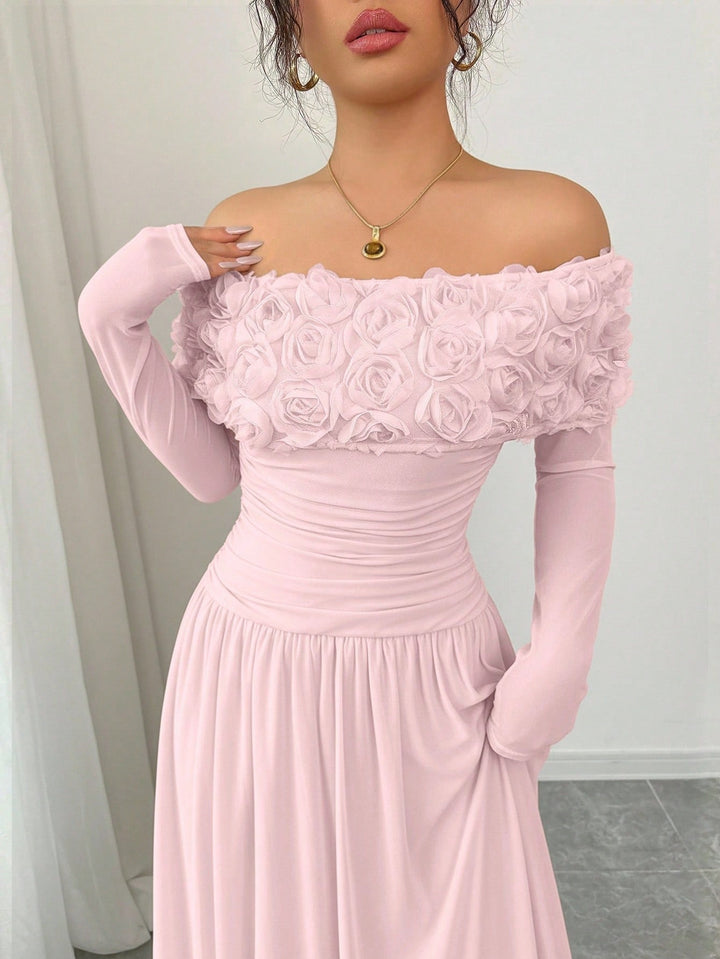 Rochie maxi SHEIN, roz