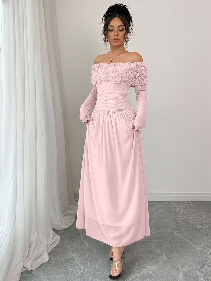 Rochie maxi SHEIN, roz
