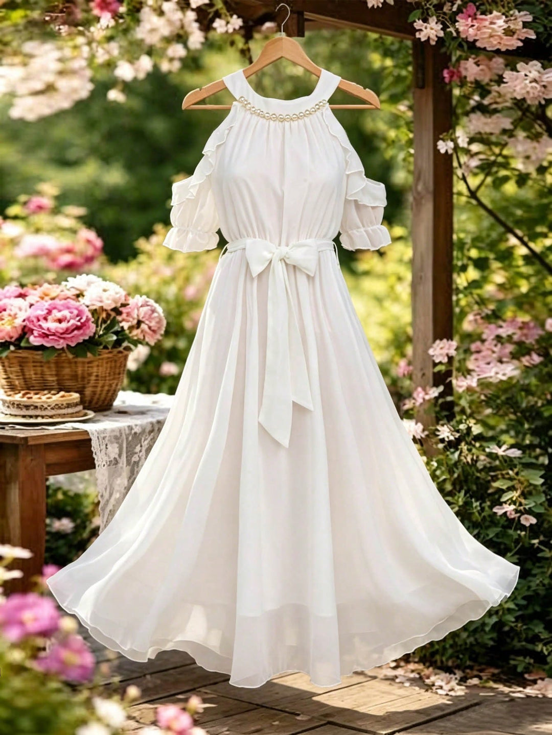 Rochie maxi SHEIN, portocaliu