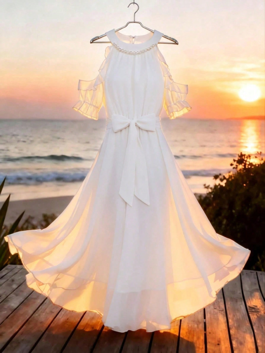 Rochie maxi SHEIN, portocaliu