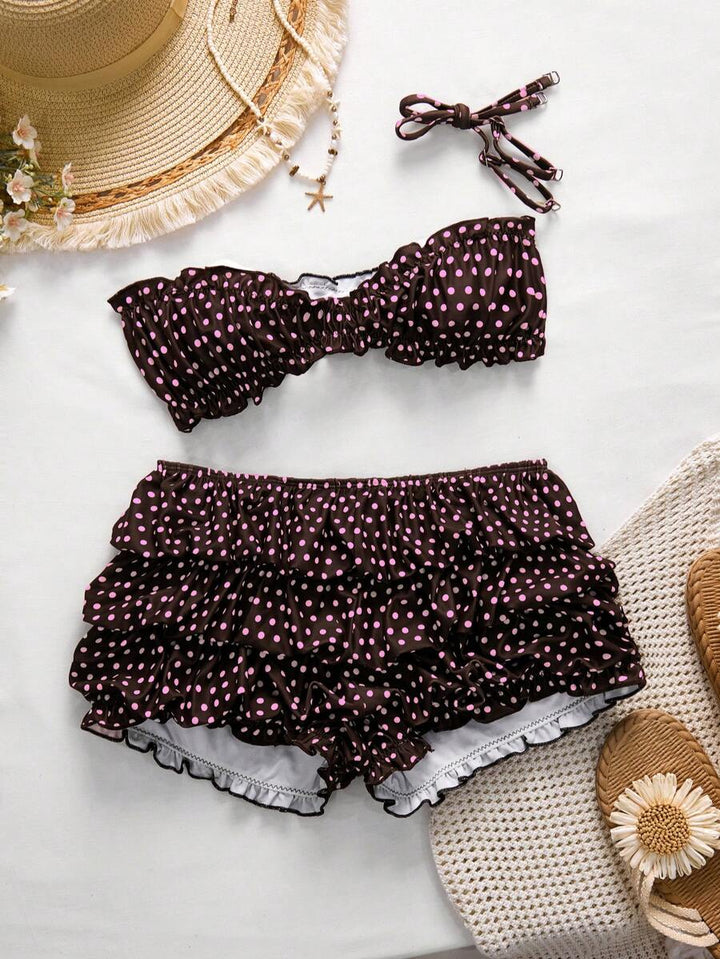 Costum de baie SHEIN, maro