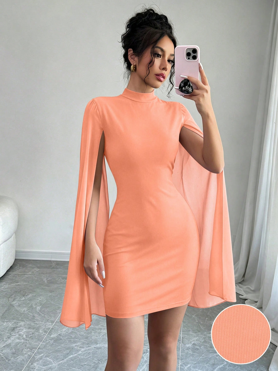 Rochie mini SHEIN, portocaliu