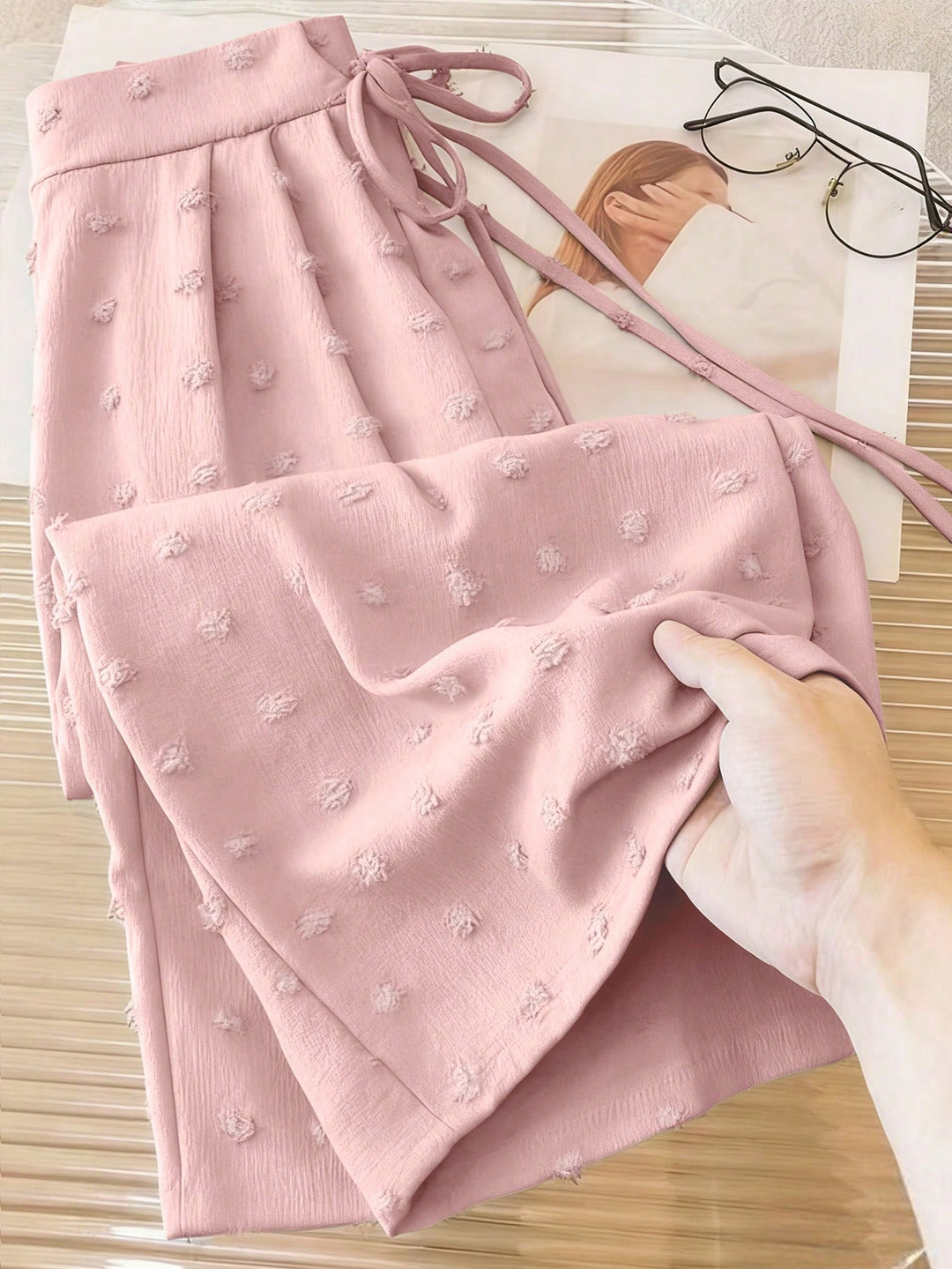 Pantaloni SHEIN, roz