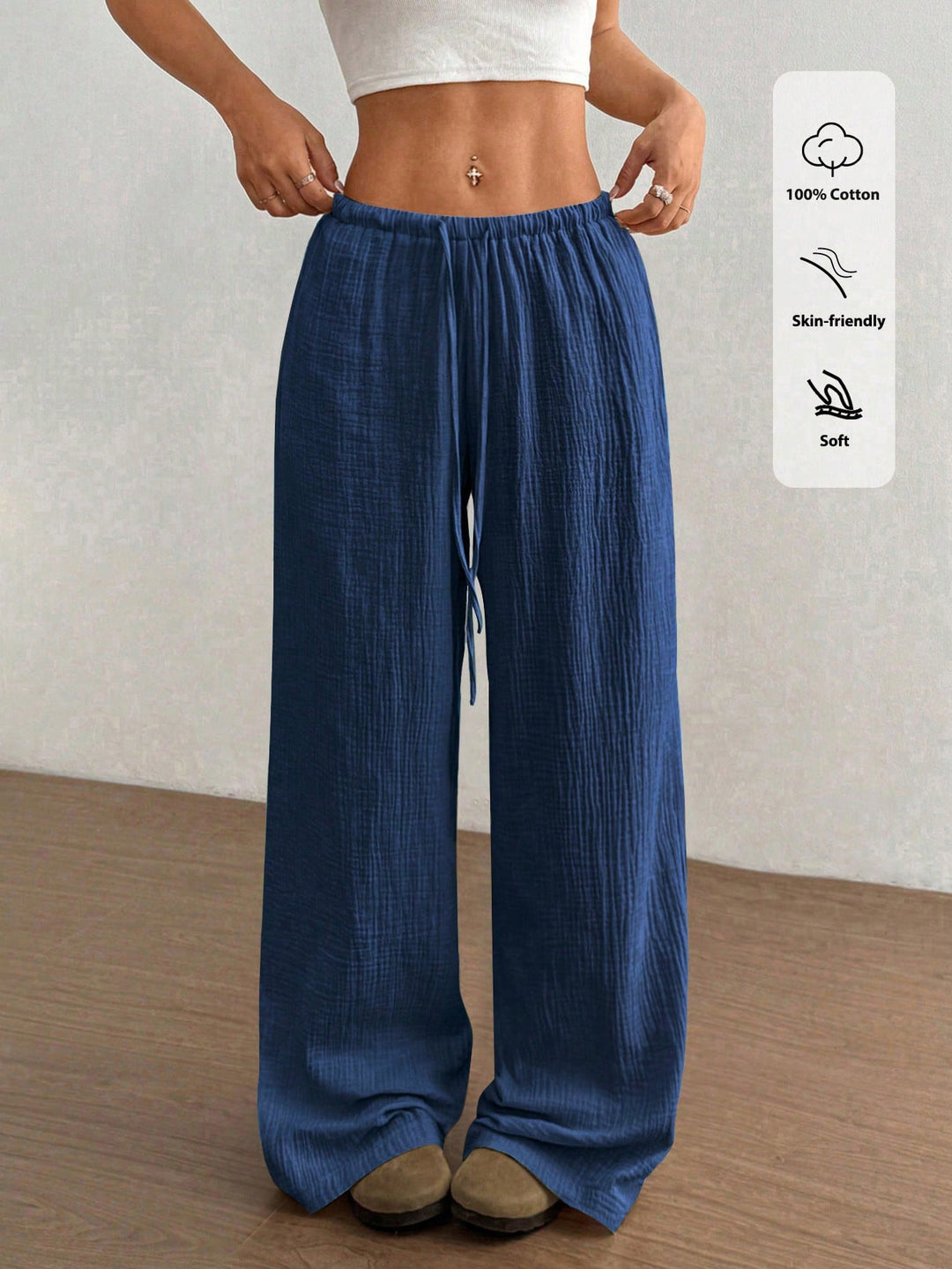 Pantaloni SHEIN, albastru