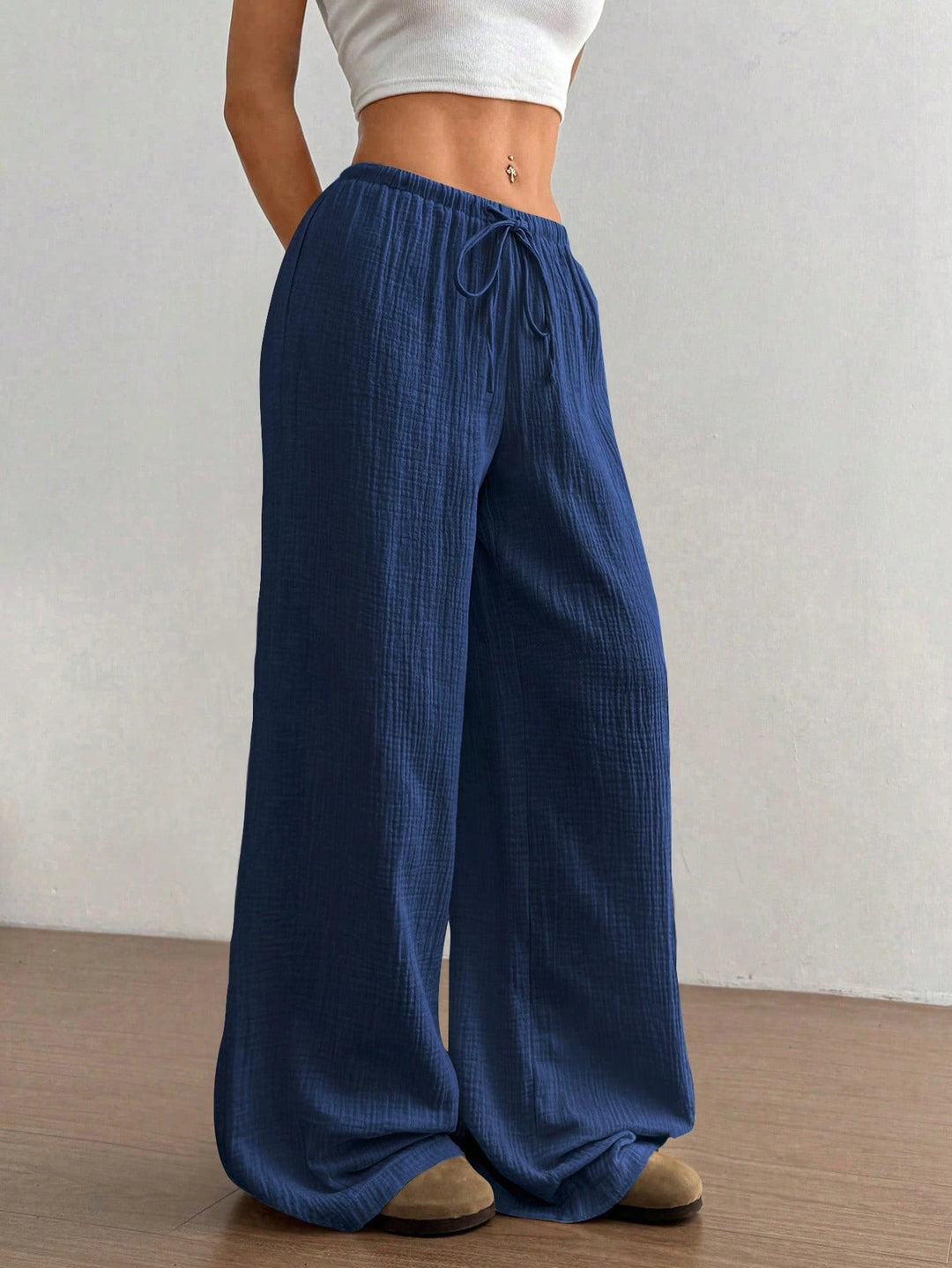 Pantaloni SHEIN, albastru