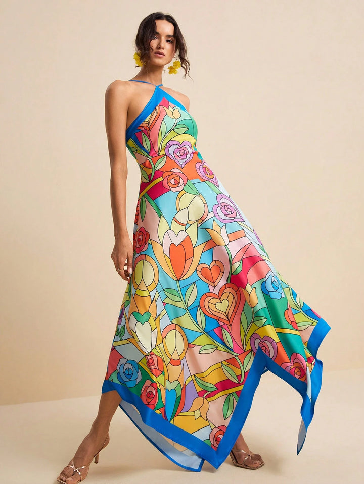 Rochie maxi SHEIN, mix culori