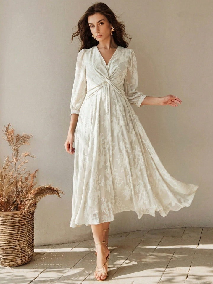 Rochie midi SHEIN, bej