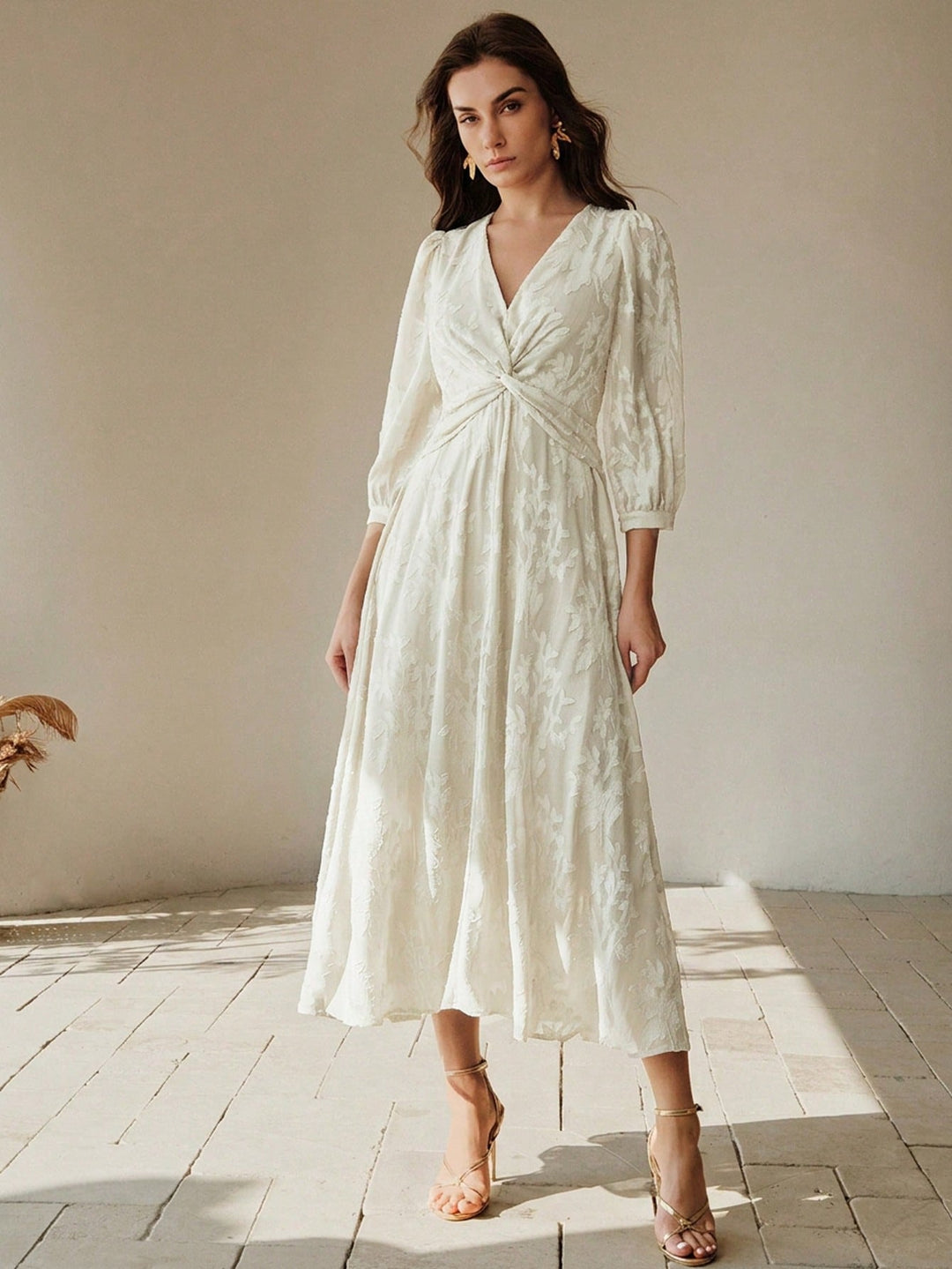 Rochie midi SHEIN, bej