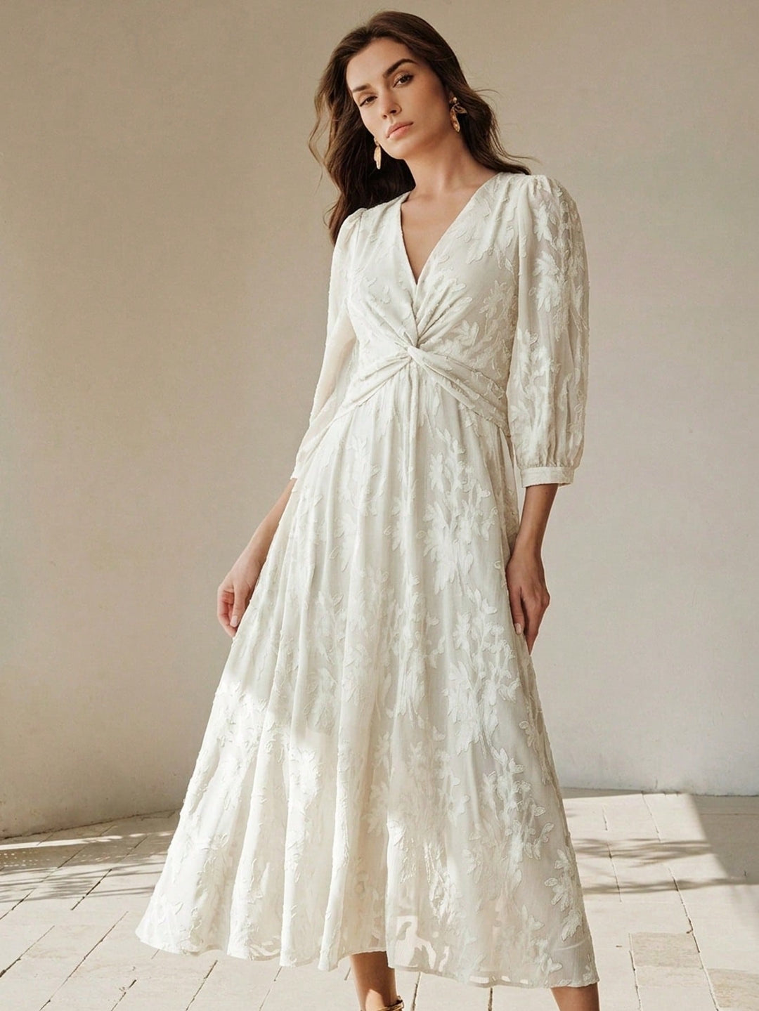 Rochie midi SHEIN, bej