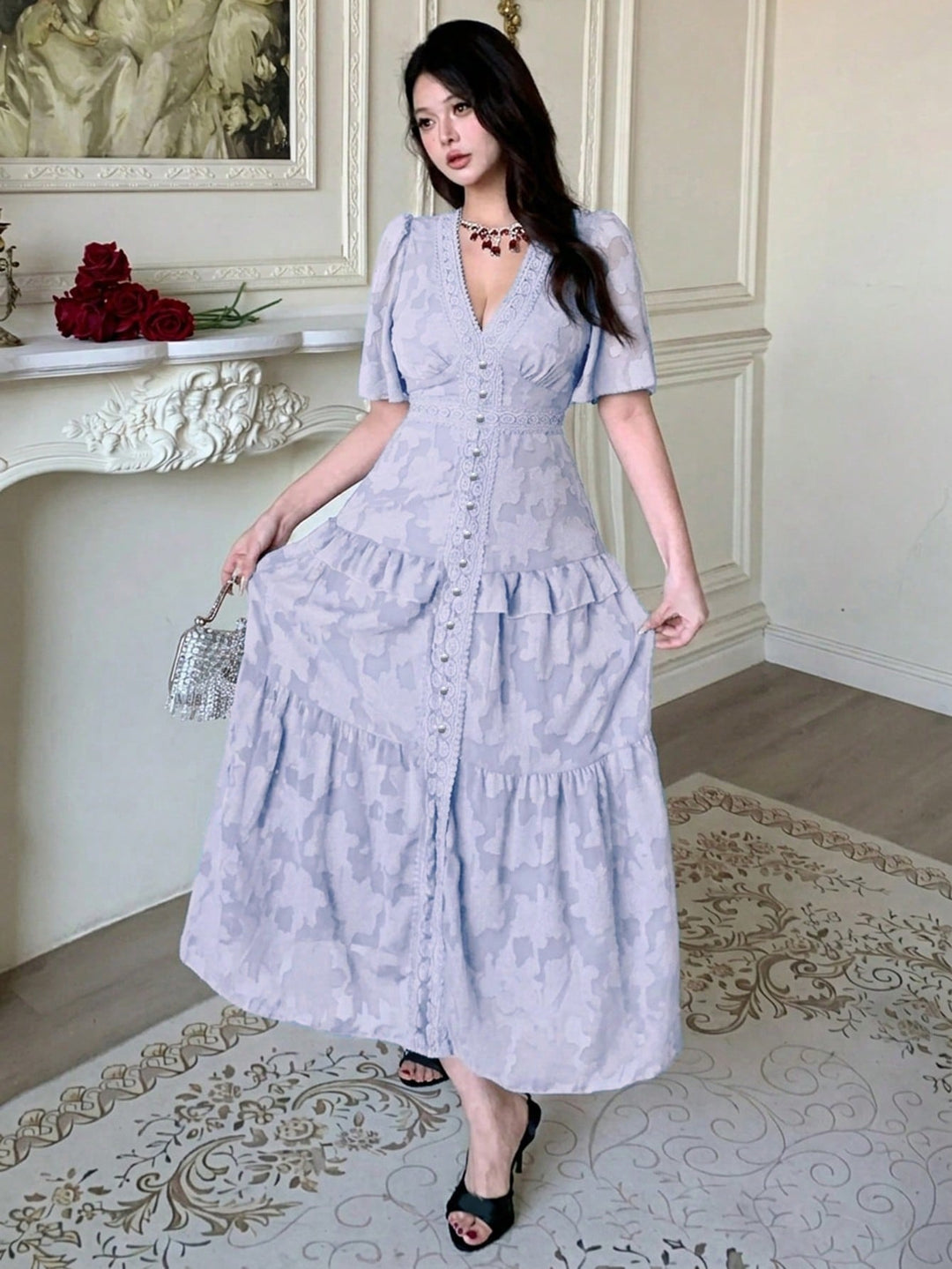 Rochie midi SHEIN, mov