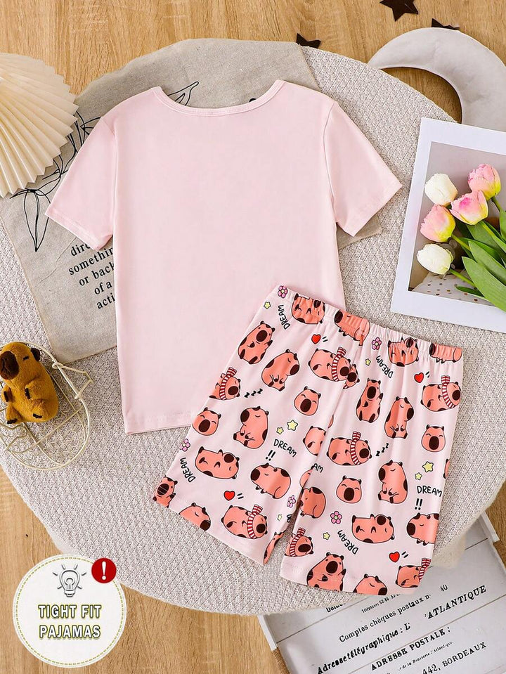 Compleu pijamale SHEIN, roz
