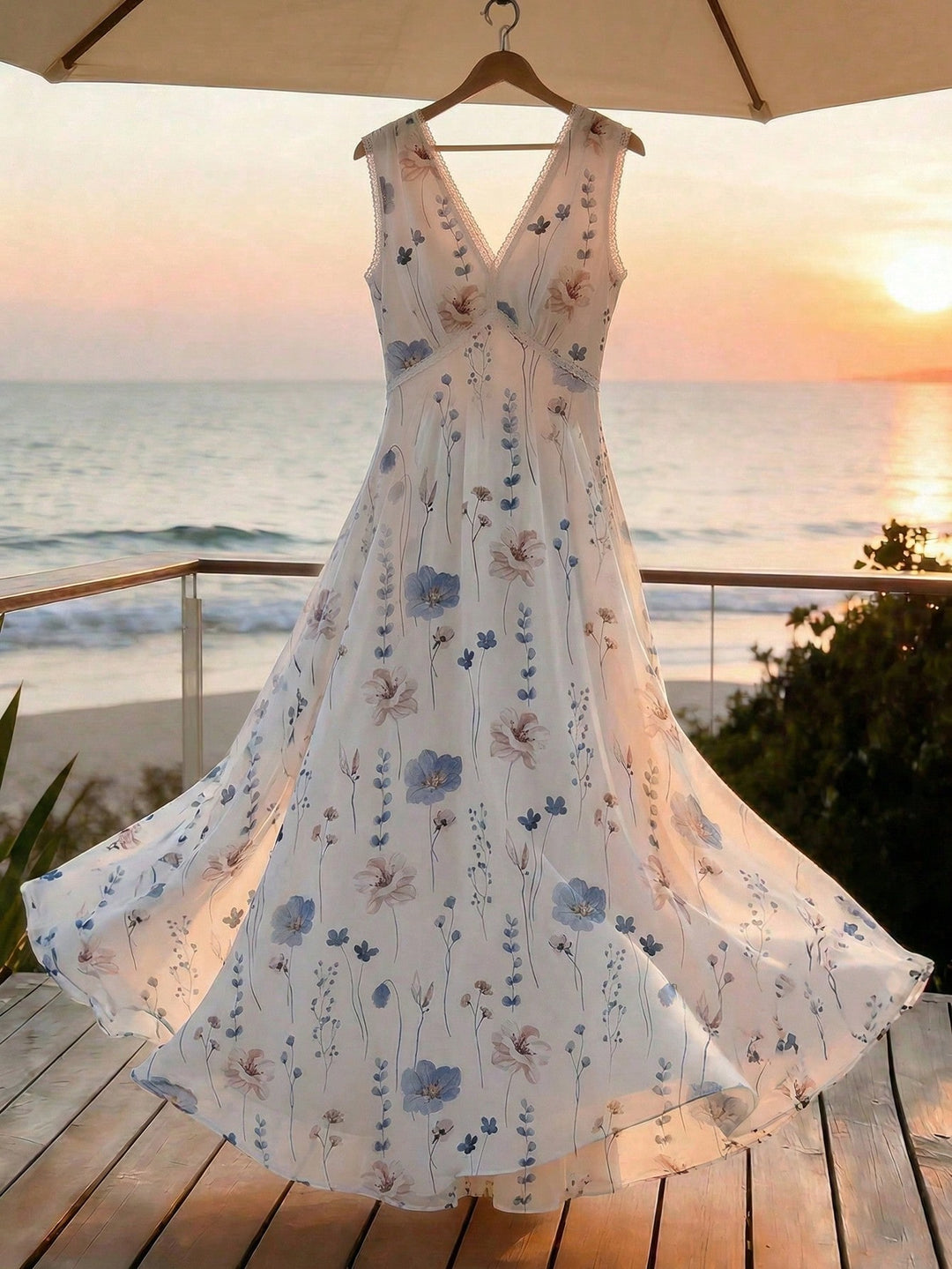 Rochie maxi SHEIN, bej