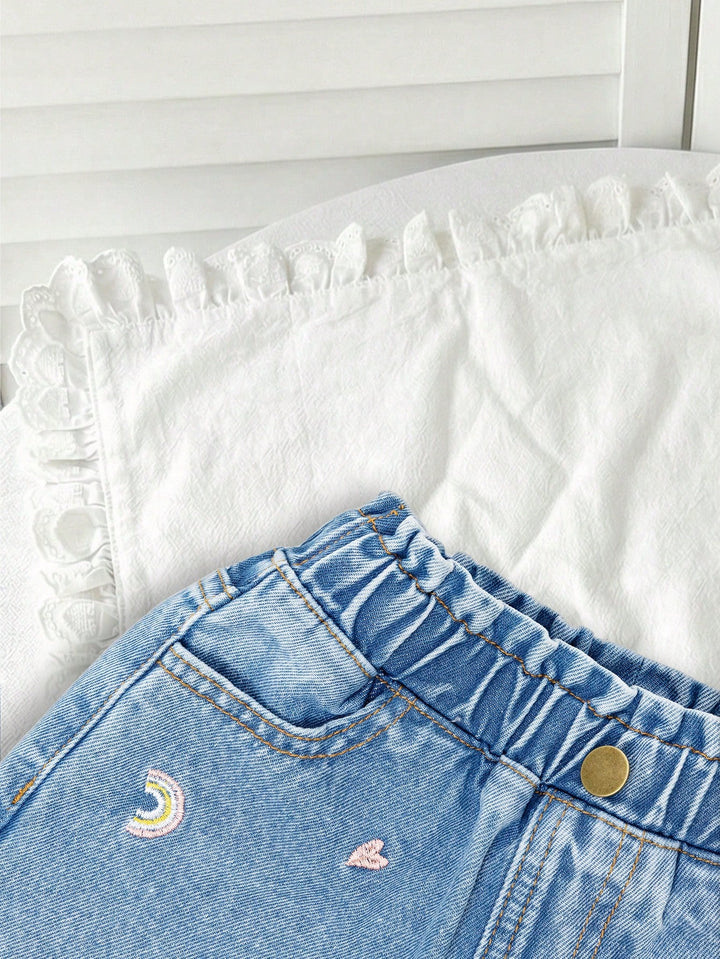 Pantaloni scurți de blugi SHEIN, albastru