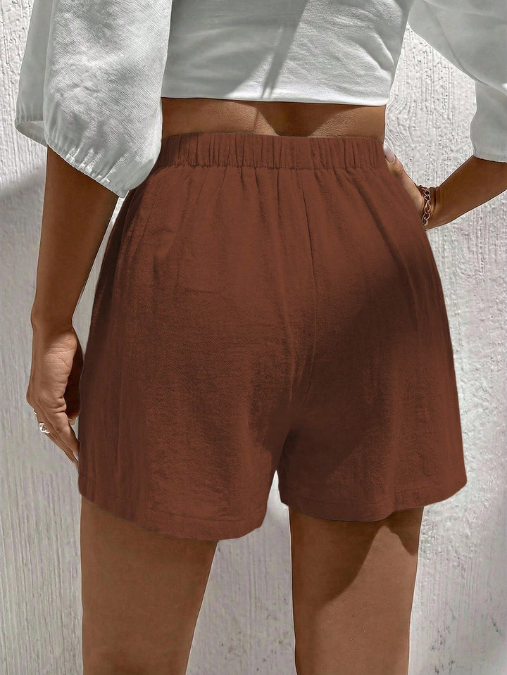 Pantaloni scurți SHEIN, maro