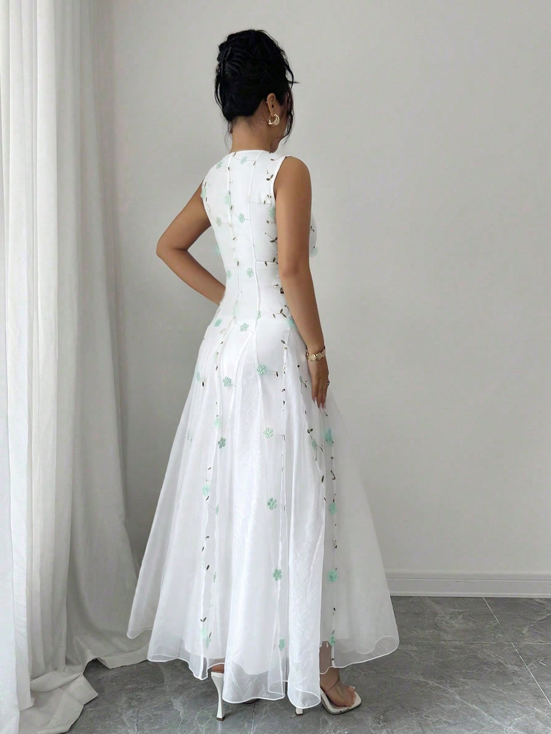 Rochie maxi SHEIN, verde
