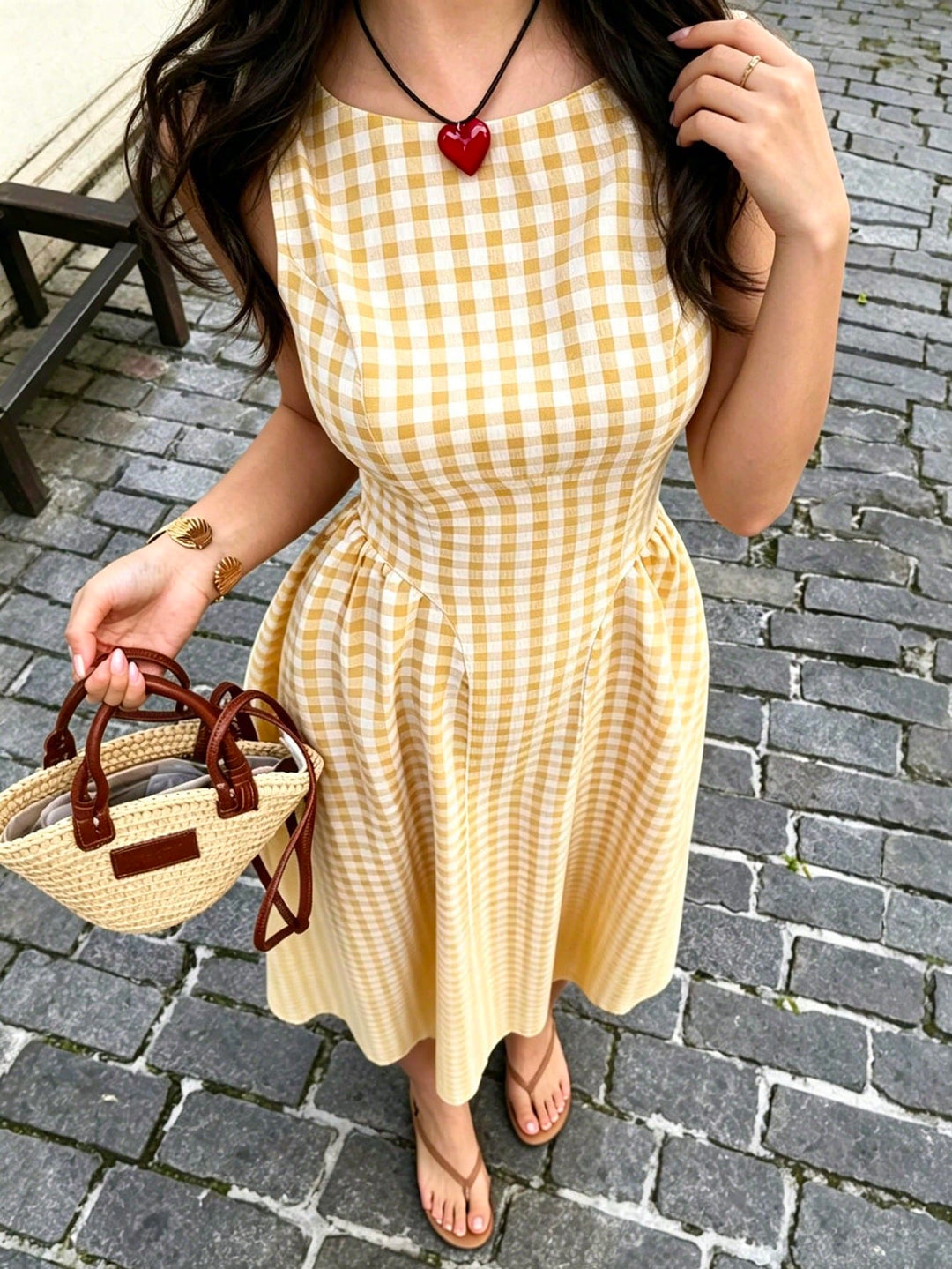 Rochie maxi SHEIN, galben