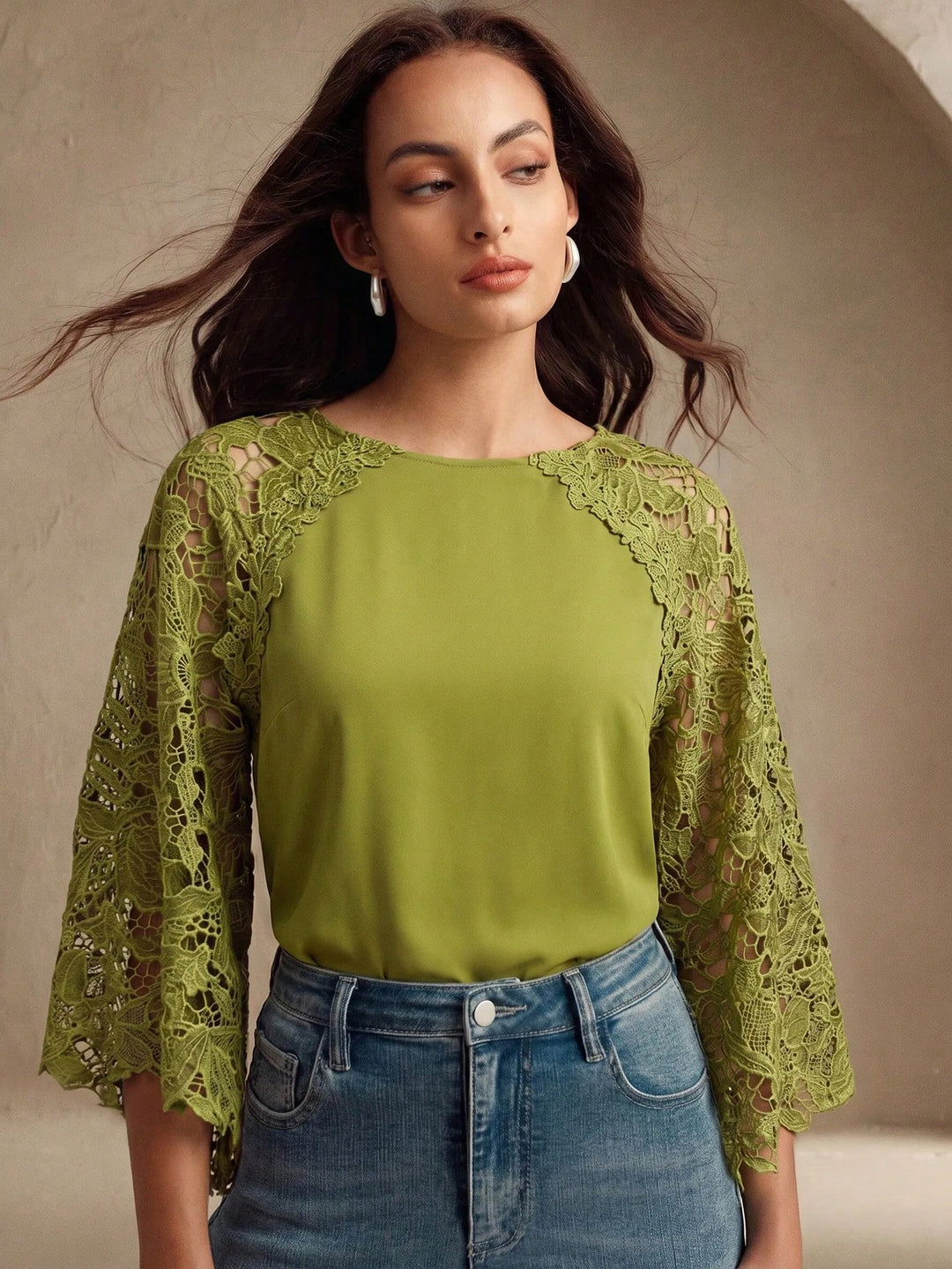 Top SHEIN, verde