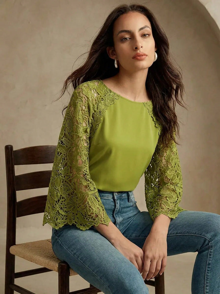 Top SHEIN, verde