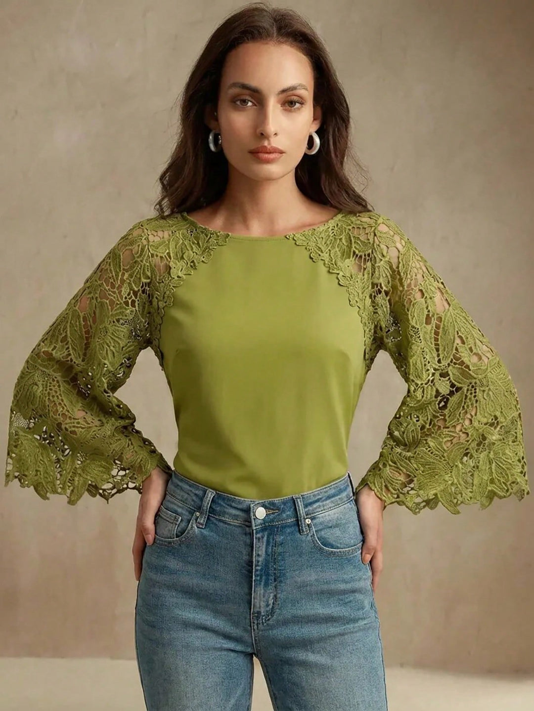Top SHEIN, verde