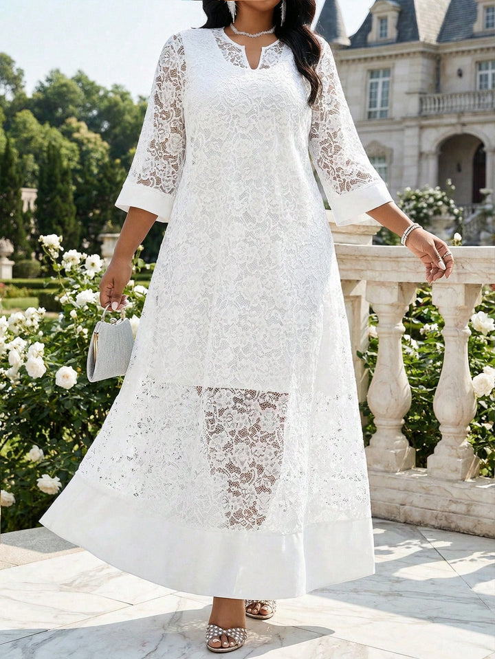 Rochie maxi SHEIN, alb