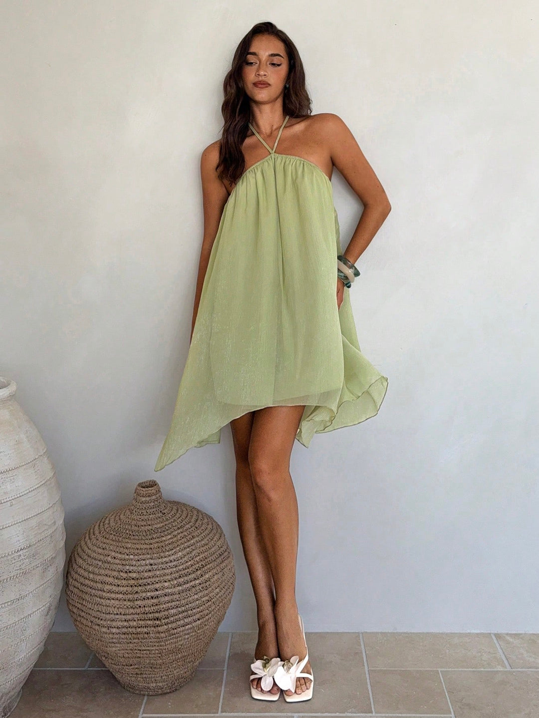 Rochie scurtă SHEIN, verde