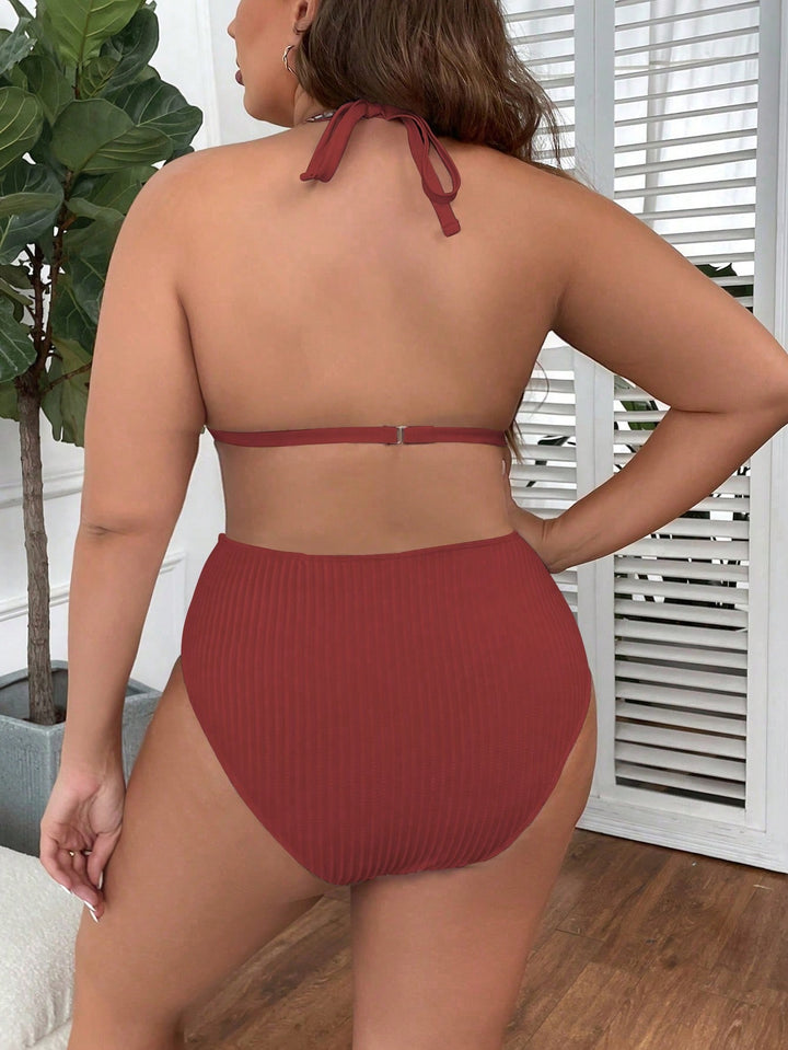 Set bikini de baie SHEIN, maro