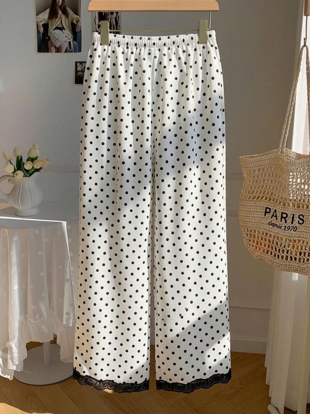 Pantaloni SHEIN, alb