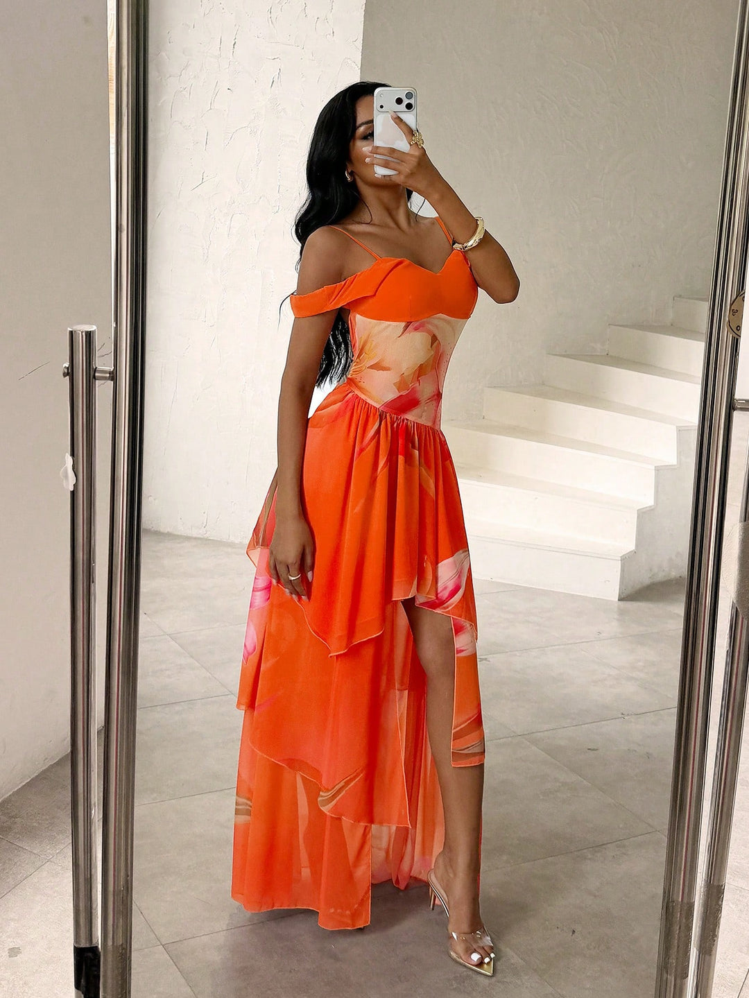 Rochie maxi SHEIN, mix culori
