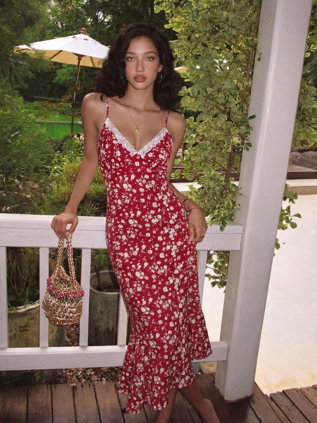 Rochie midi SHEIN, roșu