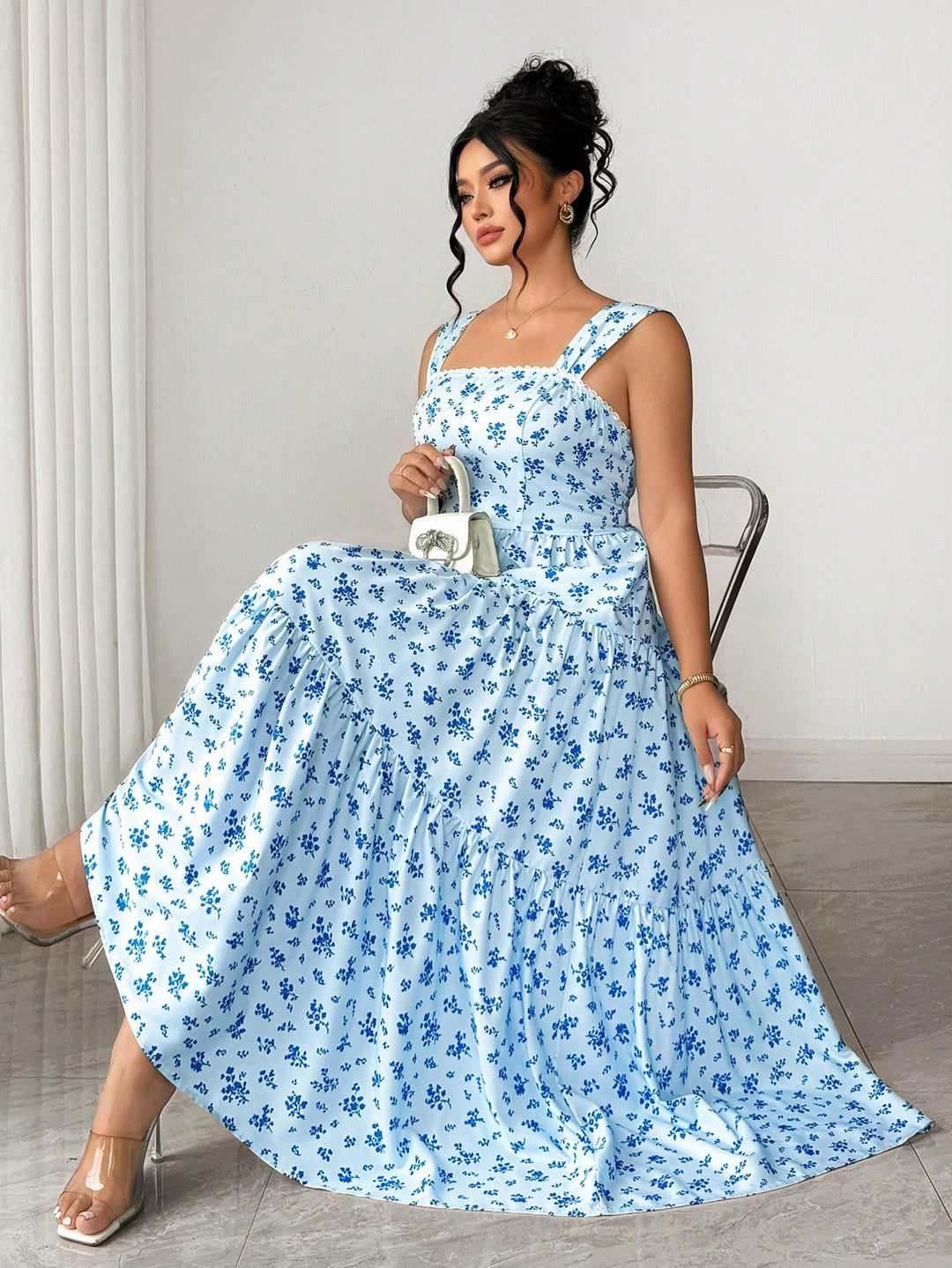 Rochie maxi SHEIN, albastru
