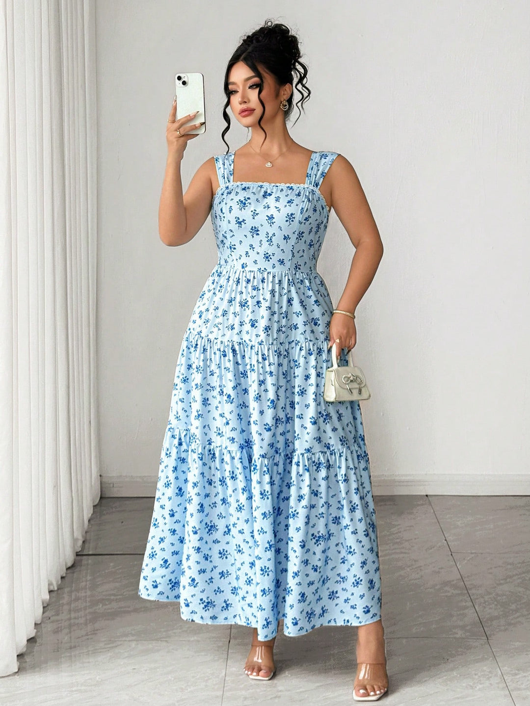 Rochie maxi SHEIN, albastru