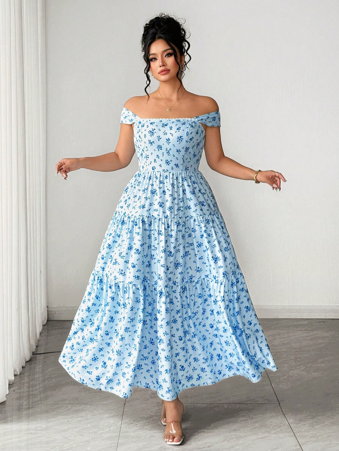 Rochie maxi SHEIN, albastru