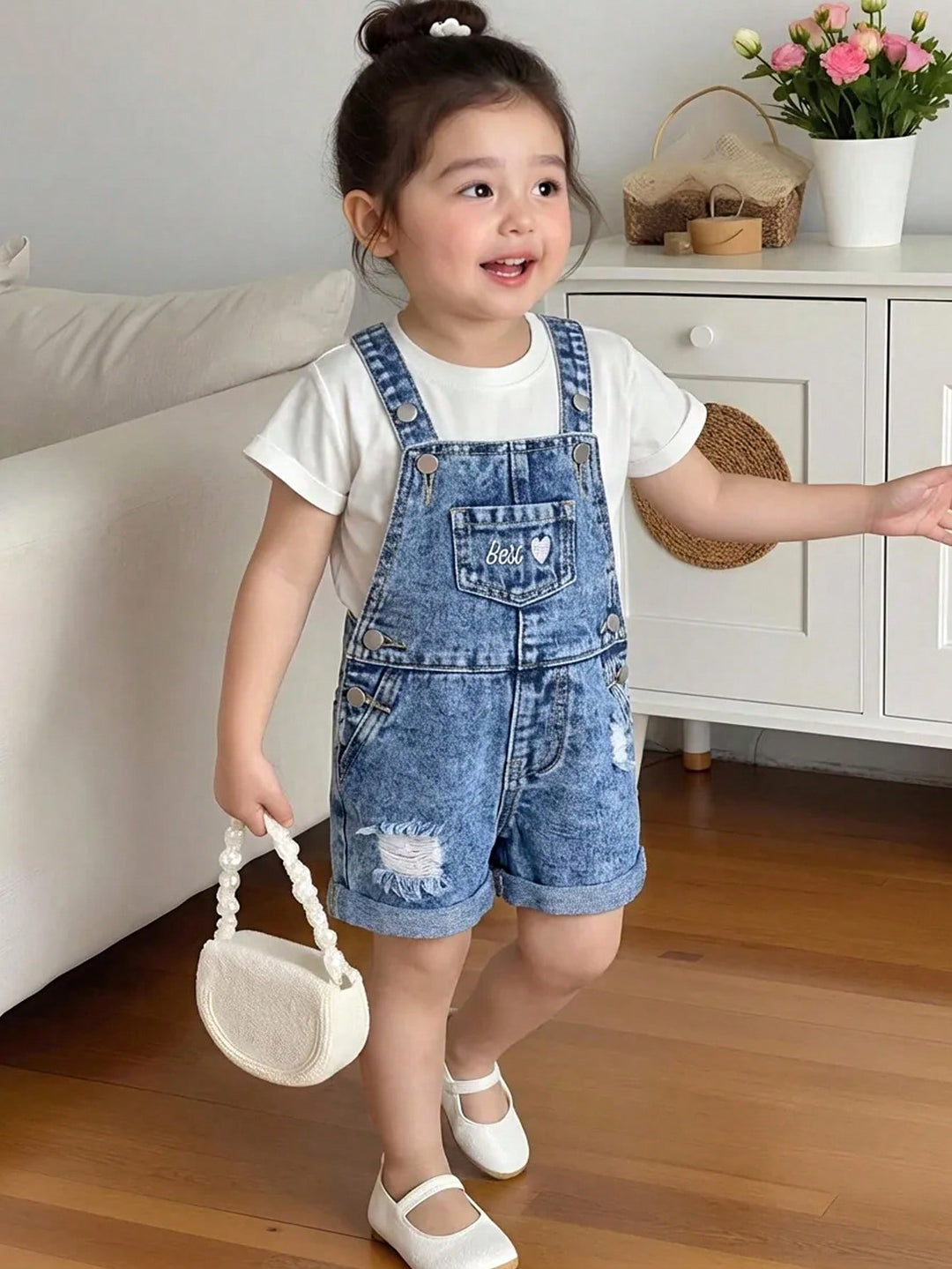 Salopetă denim SHEIN, albastru