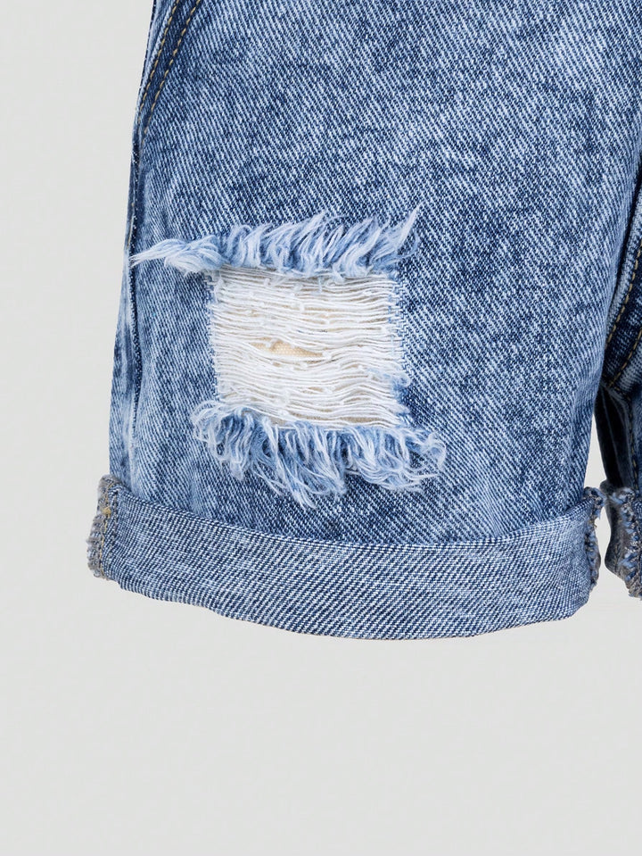 Salopetă denim SHEIN, albastru