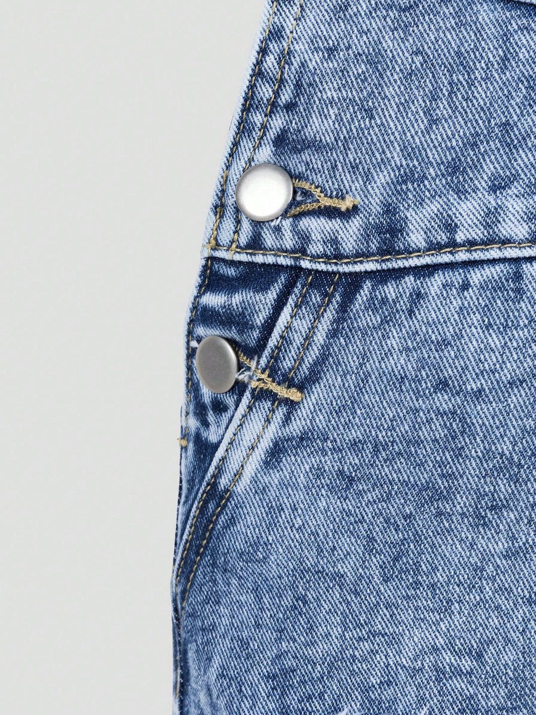 Salopetă denim SHEIN, albastru