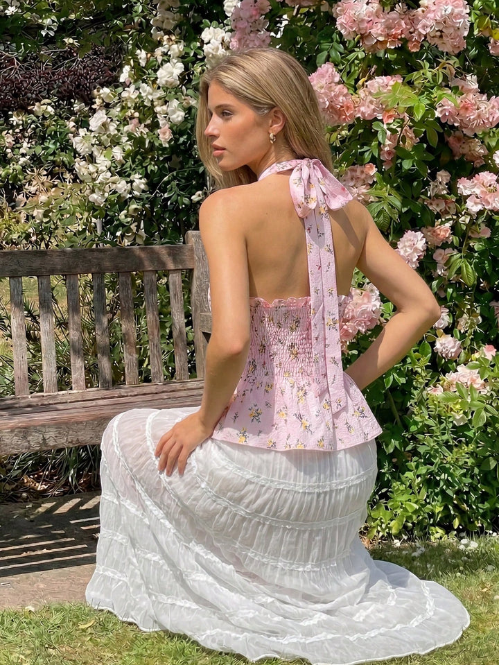 Bluză halter SHEIN, mix culori