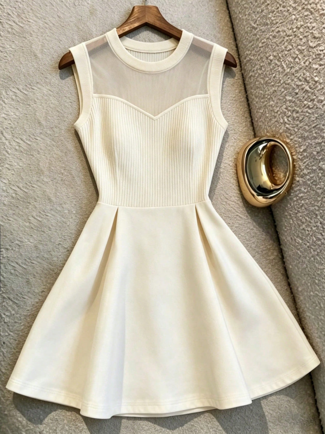 Rochie mini SHEIN, crem