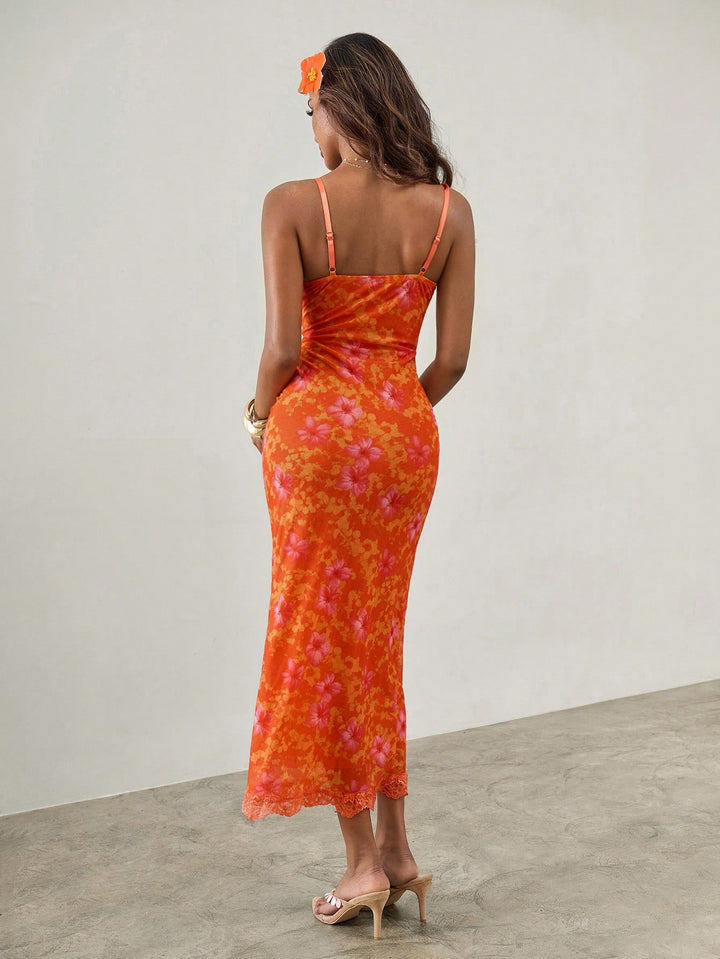 Rochie maxi SHEIN, portocaliu