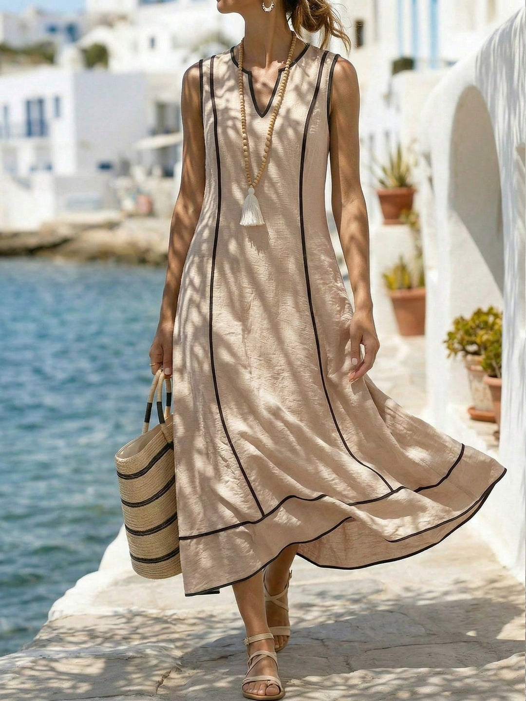 Rochie maxi SHEIN, kaki