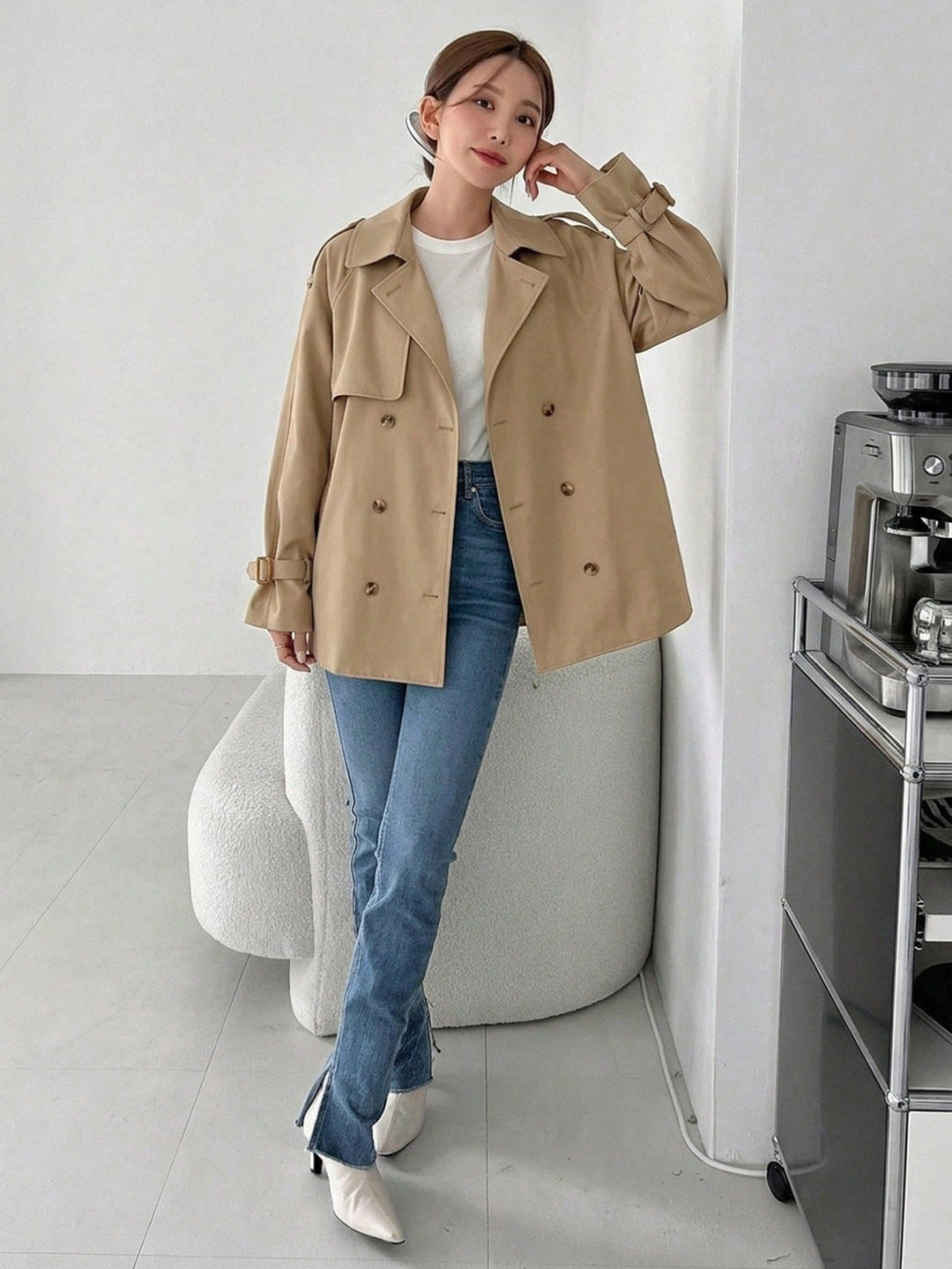 Trench SHEIN, kaki