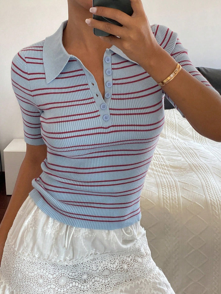Tricou polo SHEIN, albastru