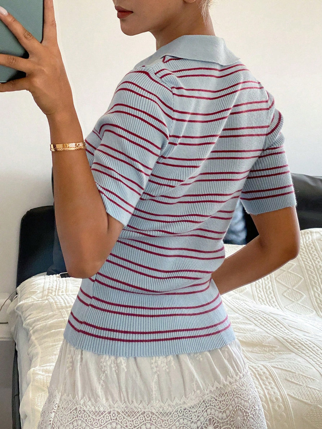 Tricou polo SHEIN, albastru