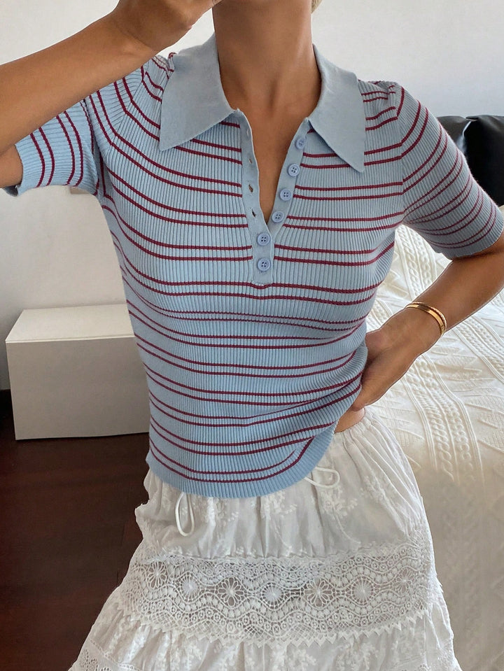 Tricou polo SHEIN, albastru