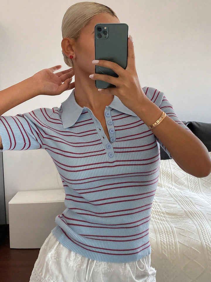 Tricou polo SHEIN, albastru