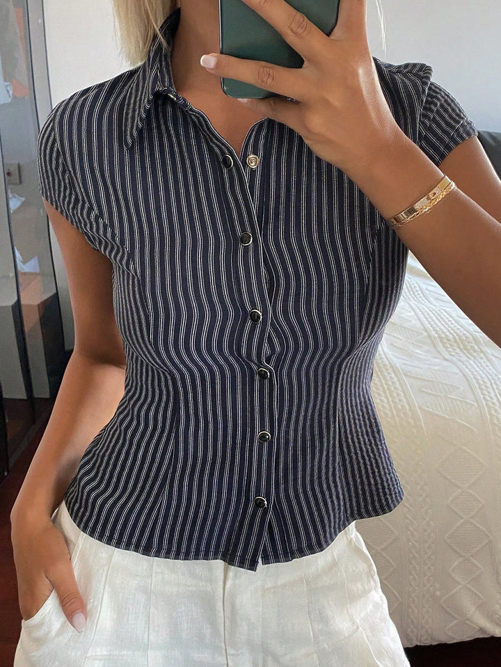 Tricou polo SHEIN, albastru