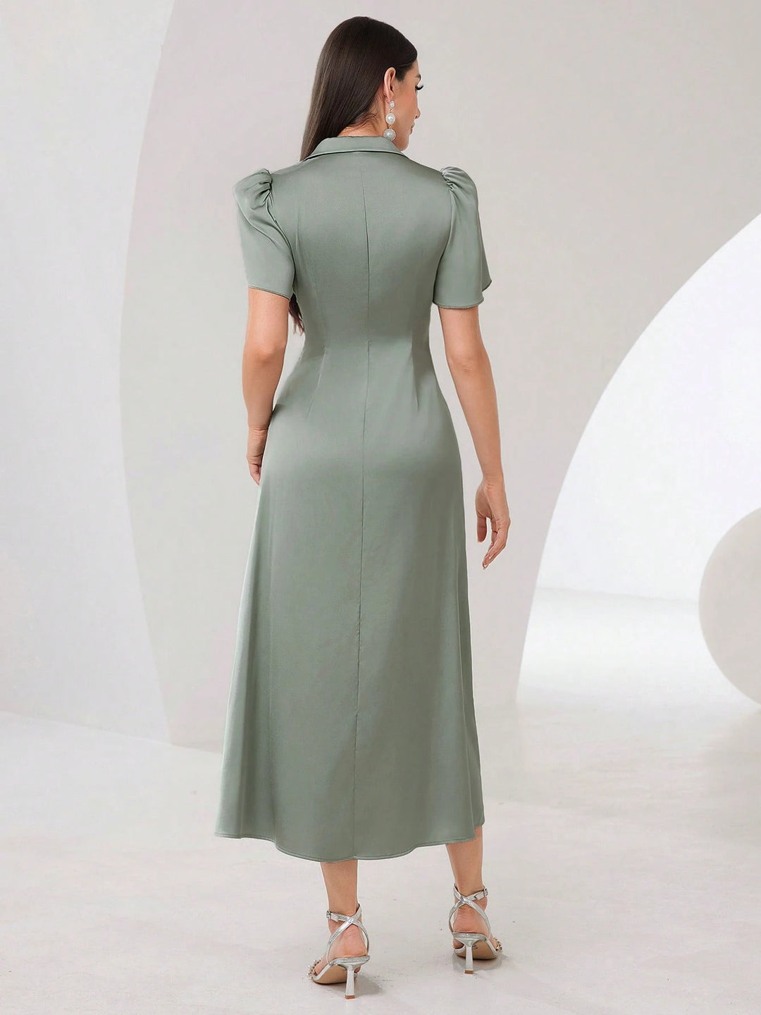 Rochie midi SHEIN, verde